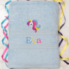 Personalised Unicorn Towel Embroidered Pretty Unicorn