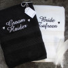 Bride and Groom Towels Personalised Wedding Gift Towel Set