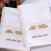 Personalised Anniversary Towels Gift White Bath Towels Gift
