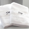 Personalised Hand Towels His and Hers White Hand Gift Set