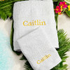 Personalised Hand Towel Set White Hand Towel and Flannel