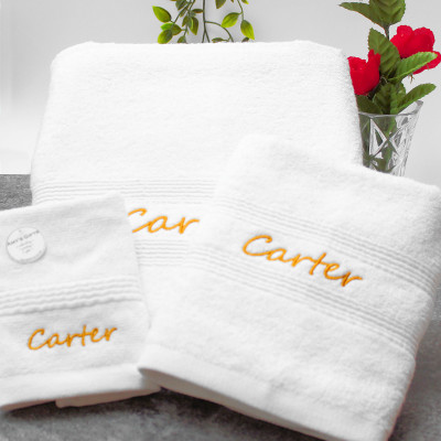Personalised White Towel Bale Bath Hand and Face Cloth