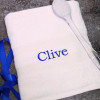 Personalised Bath Sheet Embroidered XL White Cotton Towel