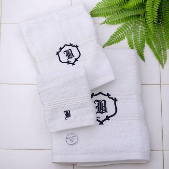 Gothic Monogram Towel Bale Bath Towel Hand and Face Cloth