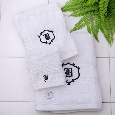 Gothic Monogram Towel Bale Bath Towel Hand and Face Cloth