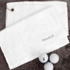 Embroidered Golf Towel White Personalised Golfers Towel