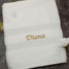 Personalised Bath Sheet Embroidered XL White Cotton Towel