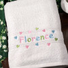 Personalised Hearts Towel Scatter Hearts Bath Towel