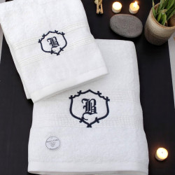 Olde English Initial Towel Set Monogrammed Bath and Hand Towels Gift