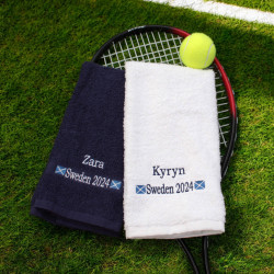 Sports Gym Towel Personalised Towel with Small Flags
