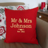 Personalised Red Cushion Anniversary Gift Cushions