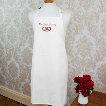 Personalised Grooms Apron Marriage Rings Wedding Apron