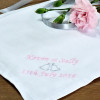 Wedding Bells Handkerchief Personalised Mens Hanky