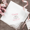Wedding Handkerchief Bells Personalised Butterfly Lace
