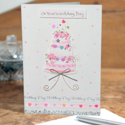 Wedding Day Cards 3D Wedding Cake Marriage Card