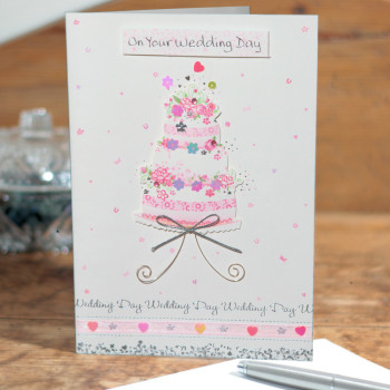 Wedding Day Cards 3D Wedding Cake Marriage Card