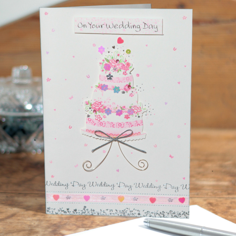 Wedding Day Cards 3D Wedding Cake Marriage Card