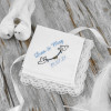 Personalised Wedding Hanky Doves Personalised Lace Handkerchief