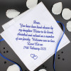 Wedding Poem Handkerchief Gents Fine Cotton Hanky