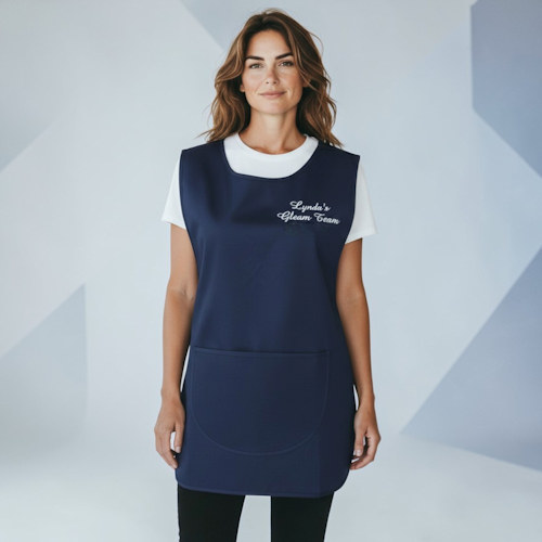 Personalised Tabards Navy Blue Embroidered Workwear