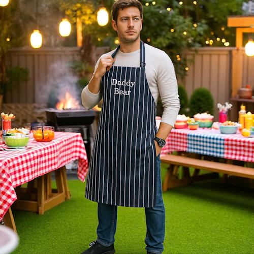 Navy Stripe Apron