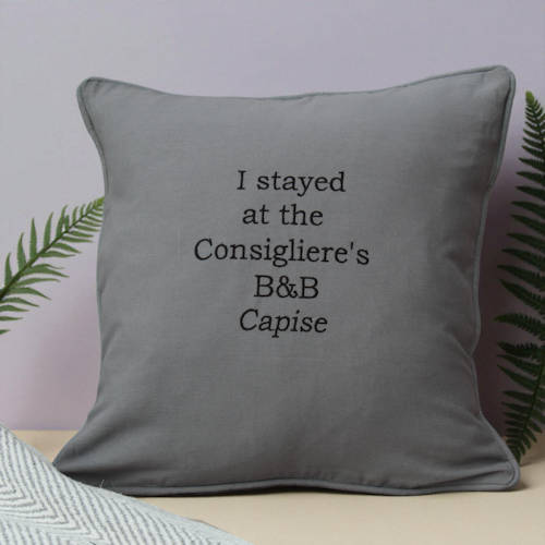 Personalised Message Cushion Custom Embroiderd Throw Pillow for Home or Business