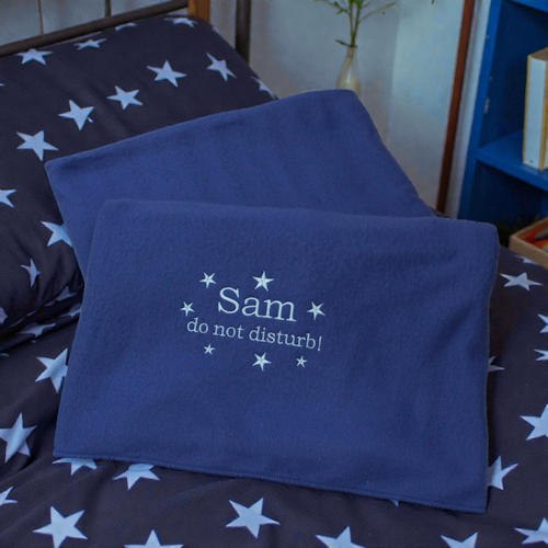 Personalised Boys Blanket Scatter Stars Fleece Throw