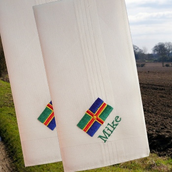 Personalised Hanky Lincolnshire Flag