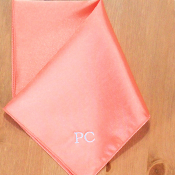 Peach Satin Handkerchief