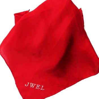 monogrammed silk handkerchief