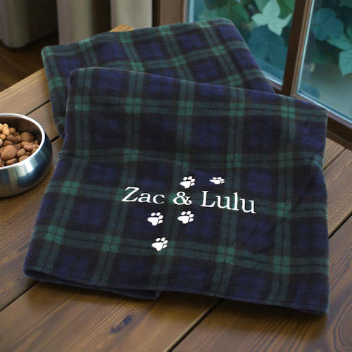 Personalised Pet Blanket Dog or Cat Blanket Embroidered
