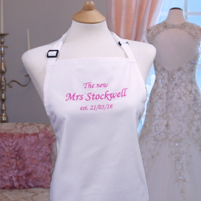 Bridal Apron Personalised Wedding Apron