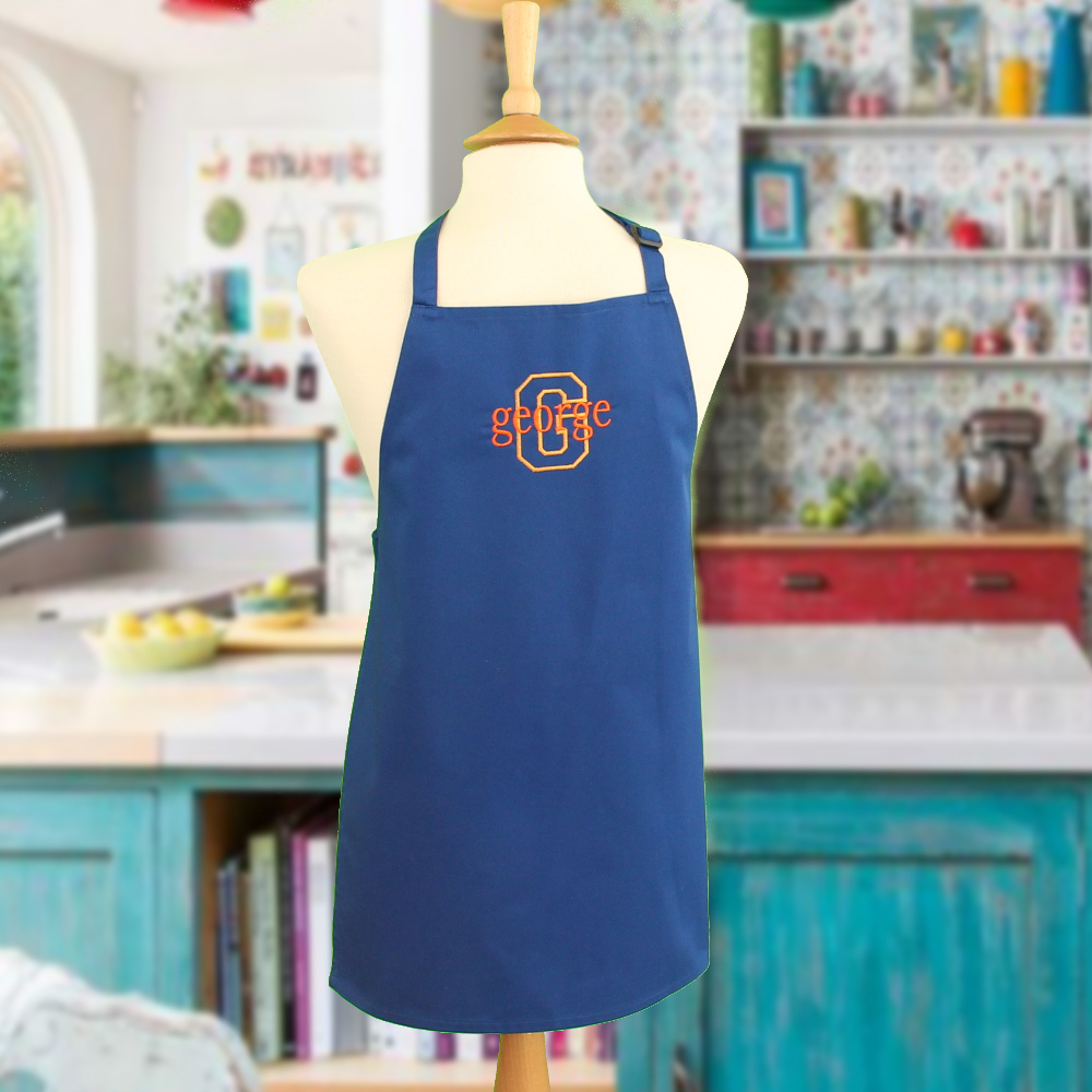 Childrens Aprons Personalised Name and Initial Kids Apron