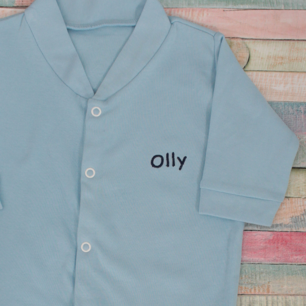 Personalised Sleepsuit Baby Blue Babygrows