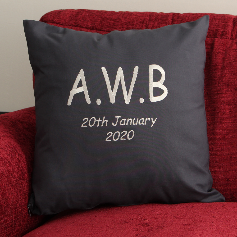 Personalised Cushions Embroidered Message Cushion