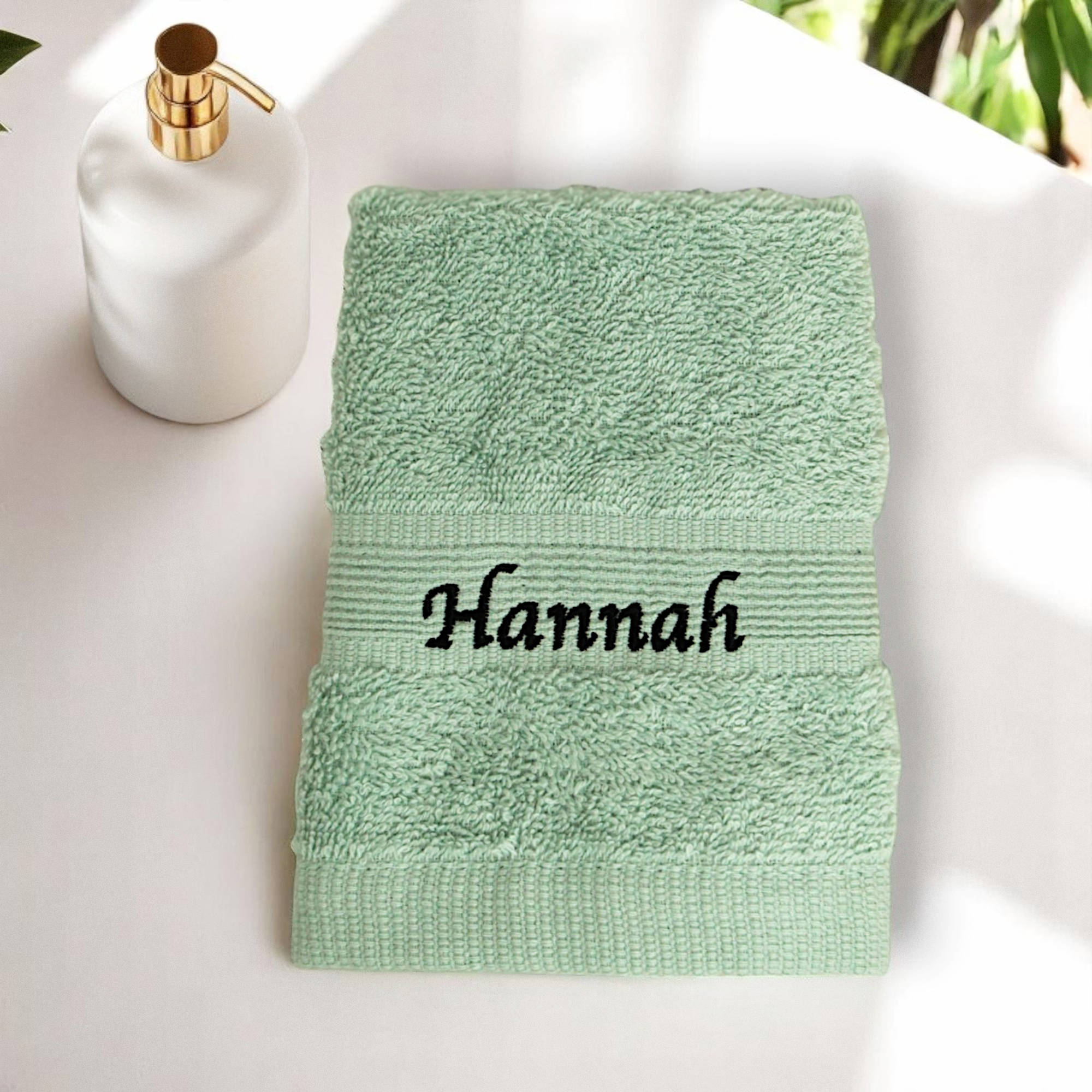 Personalised Face Cloth Mint Flannel