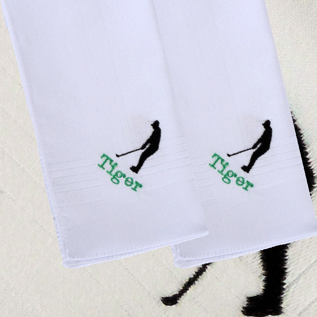 Mens Golf Handkerchief Golfers Personalised Hankie Gift