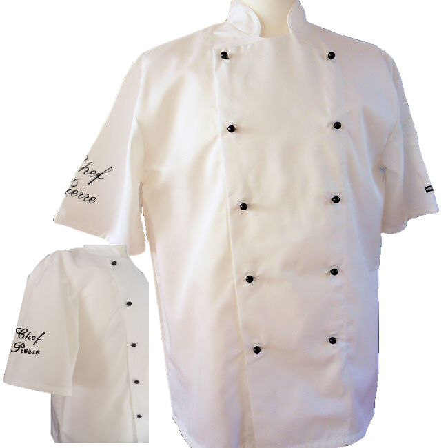Personalised Chef Jacket Embroidered Short Sleeve Chefs