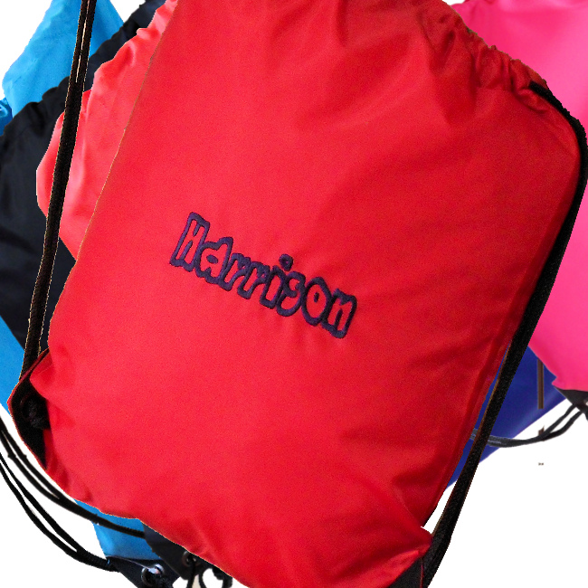 Drawstring Bags Personalised Red Gym Bag School PE Sports