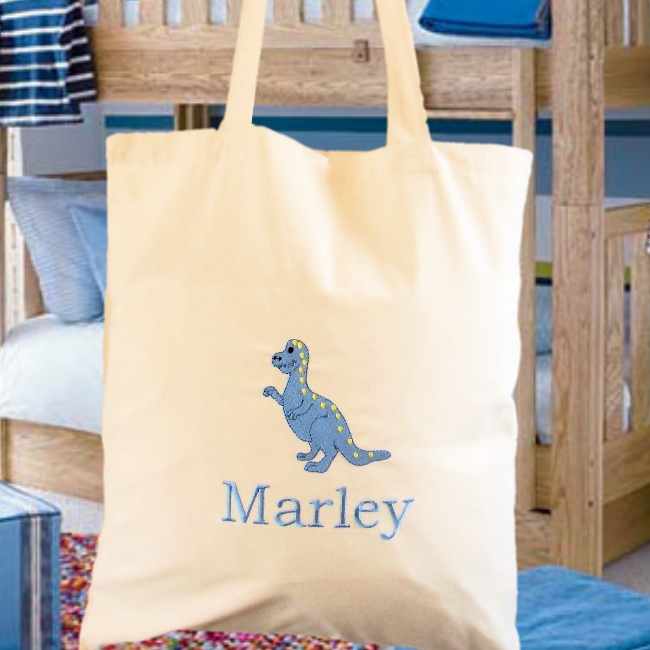 Personalised Book Bag Embroidered Cotton Tote Bag