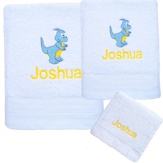 Kids Towels 3pc Childrens Personalised Towels