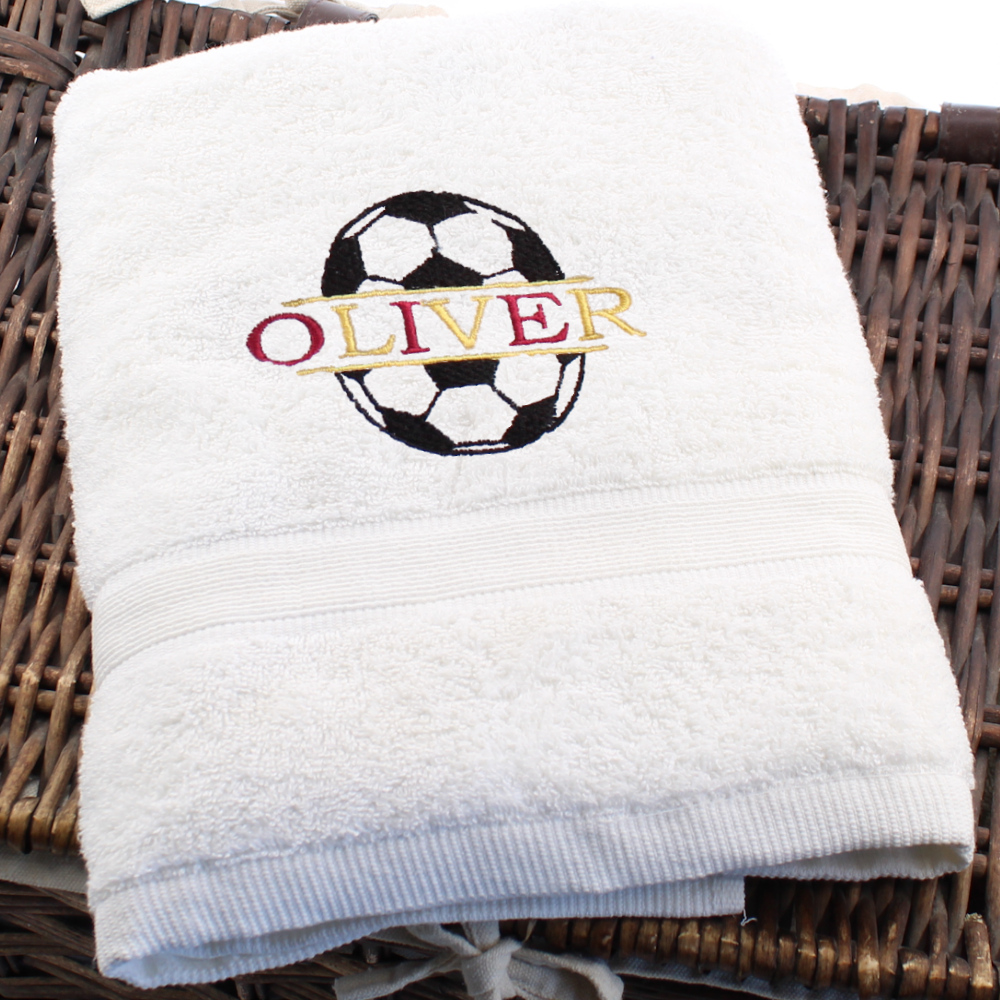 Childs Personalised Towel Football Club Colours