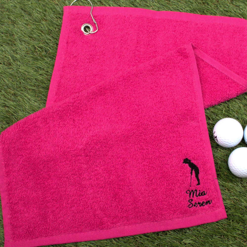 Ladies Golf Towel Monogrammed Golfer