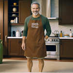 Personalised Apron Brown Apron Baking BBQ Gift