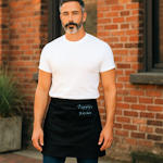 Mens Personalised Bar Apron Embroidered Name Waiters Apron