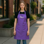 Personalised Purple Apron Womens Chef Apron