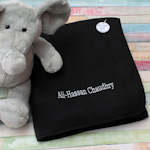 Personalised Baby Blanket Black Pram Fleece
