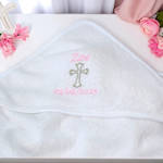 Christening Towel Baby Baptism Hooded Towel