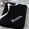 Personalised Baby Blanket Black Pram Fleece