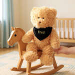 Personalised Bear Gift Teddy with Black Scarf